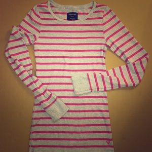WILL BE DONATED SOON- Long Sleeve Striped Tee